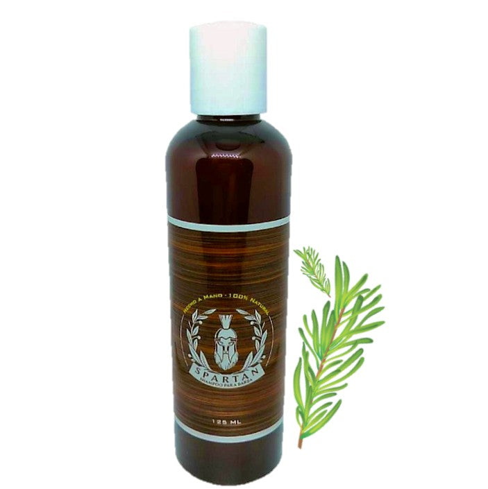 Shampoo Artesanal Barba Spartan, Aceites Naturales 125 ML - Esencia Romero
