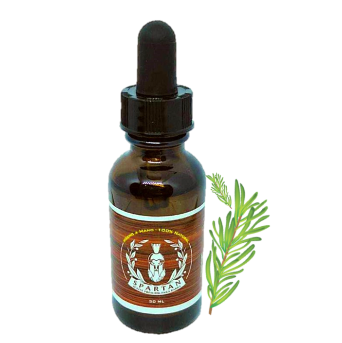 Aceite para Cuidado De Barba Orgánico Spartan Presentación 15ML - Esencia de tu Elección, Yerbabuena - Menta - Toronja - Romero